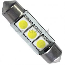 Żarówka sam.3 LED SMD 5050 12V biała ciepła