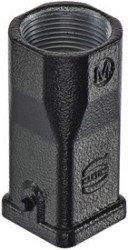 Grommet housing, size 3A, zinc die casting, M25, straight, longitudinal bow locking, IP65/IP67, 19370031447