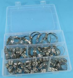 ZESTAW OPASEK ŚLIMAK METAL 8-12,7mm 60SZT