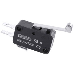 TruComponents 78-0922 Microswitch,On/(On),10A,Medium Roller,Quick Connect