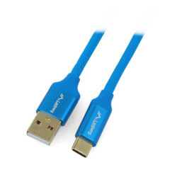 Przewód Lanberg USB A 2.0 - USB C niebieski Quick Charge 3.0 - 0,5m