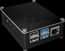 IB-RP110 Case for Raspberry Pi 4, aluminium, black