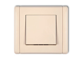 FLEXI Wyłącznik schodowy (jeden klawisz bez piktogramu) beżowy 1FWP-3.1 KARLIK