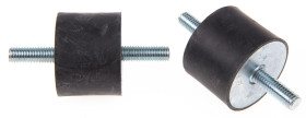 Podstawka antywibracyjna M8 średnica 40mm wysokość całkowita 30mm Cylinder męski-męski