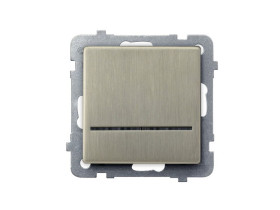 SONATA Wyłącznik kontrolny z podświetleniem niebieskim nowe srebro ŁP-12RMS/m/44 OSPEL