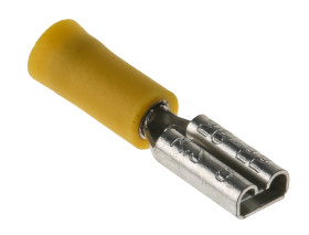 Konektor płaski Żeński 2.8 x 0.5mm 0,2 → 0,5 mm², 22 → 26 AWG długość 16mm Izolacja: Izolowane Cyna