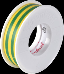 2052 Electrical insulation tape 302 KB12, 10 m, 15 mm, green/yellow