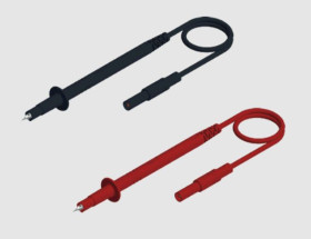 Przewody pomiarowe długość przewodu 1m Hirschmann Test & Measurement kategoria CAT II 1000V 16A Styk sprężynowy Zestaw