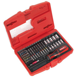 Sealey AK64903 Fine Tooth Ratchet Screwdriver &amp; Accessory Set 51pc
