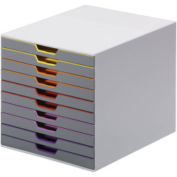 Durable 761027 VARICOLOR10 Desk drawer box Grey A4 C4 Folio Letter 10 drawers