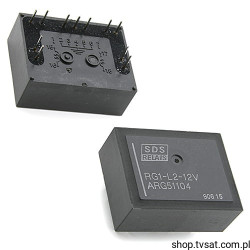 RG1-L2-12V Relay 12VDC 1A 2 Coil R=410 Ohm THT SDS