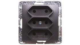 Impresja Gniazdo Potrójne B/U 2,5A Euro Antracyt Gp-3Y/M/50