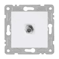 Gniazdo antenowe SAT, kolor biały, montaż podtynkowy, QUAD Electromalt QAD1015W