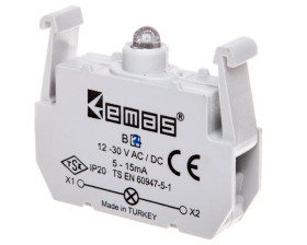 Element podświetlający do przycisków serii B, 12-30V AC/DC, niebieski T0-B7