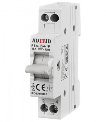 Przełącznik zasilania sieć-agregat 1P 25A 1-0-2 PSA-25A-1P