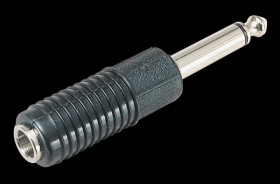 6.3 mono jack plug to 6.3 stereo jack socket.