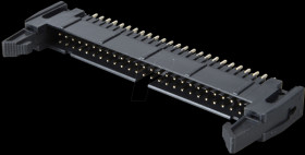 Pin connector, 50-pin, with interlock, straight