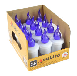 Wkład do znicza świeczka LED Subito S5 fioletowy (12 szt)