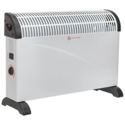 Sealey CD2005 Convector Heater 2000W/230V 3 Heat Settings Thermostat