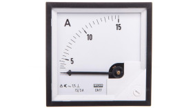 Amperomierz Analogowy 72X72mm 15/5A N Ip50 E408 Pozycja Pracy C3 K=90 St. Bez...