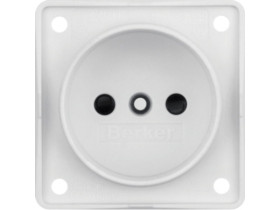 Integro Flow Gniazdo bez uziemienia z podwyższoną ochroną styków biały 961942502 HAGER
