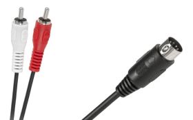 KABEL DIN5 WTYK - 2X WTYK RCA 1,20m (KABDIN5-2XRCA-12)