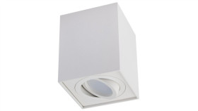 Oprawa Natynkowa Halogenowa Spot Tuba Ruchoma Amat-L Gu10 Kwadratowa Biała...