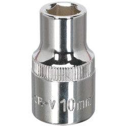 Sealey SP1210 WallDrive&#xAE; Socket 10mm 1/2&quot;Sq Drive Fully Polished