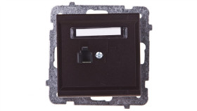 Sonata Gniazdo Telefoniczne Pojedyncze Rj11 Czekoladowy Metalik Gpt-1R/M/40