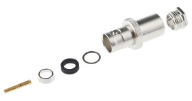 Złącze koncentryczne Montaż na kablu Żeński 75Ω typ złącza Złącze BNC 0 to 4GHz, zaciskane typ kabla RG59 B/U