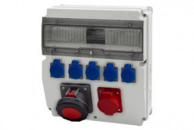Rozdzielnica CAJA 15M - gniazda 16A 5p, 63A 5p, 5x230V /15 modułów/