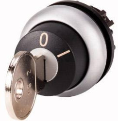 Eaton 111778 M22-WRS-MS2 Przycisk kluczykowy pierścień przedni z tworzywa sztucznego klucz czarny 1 szt.