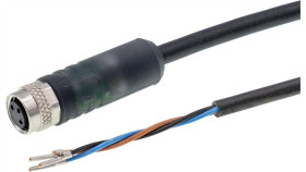 Vk500275 Kabel Połączeniowy, 5 M, Gniazdo M8 3-Stykowe Proste, Wolny Koniec...