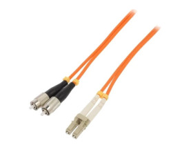 QOLTEC-54055 Patch cord światłowodowy OM2 FC/UPC,LC/UPC 1m LSZH
