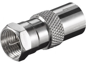 Adapter F: wtyczka F gniazdo koncentryczne cynkowa wtyczka adaptera