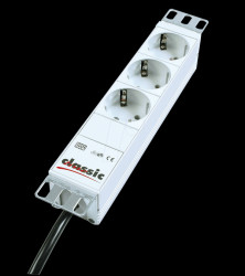 Three-way socket outlet, 25.4 cm (10")