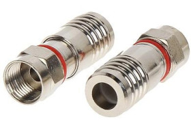 Wtyk F kompresyjny złącze MTC seria 59 RedSteel na kabel CCTV RG59 YAP YAR K60 YWDX /opakowanie 10szt/