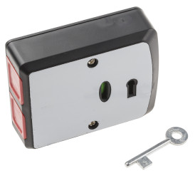 Przycisk paniki Przełącznik antysabotażowy, kolor: Niebieski, czerwony, RS PRO