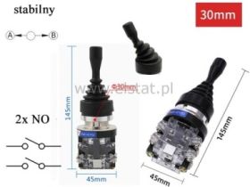 Joystick 2 torowy; stabilny; 2xNO; otwór 30mm