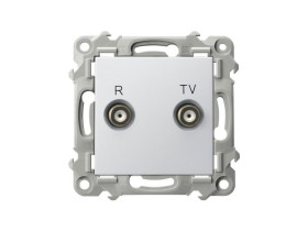 SZAFIR Gniazdo RTV przelotowe 16-dB biały GPA-16ZP/m/00 OSPEL
