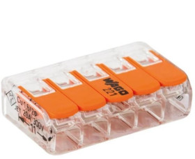 Szybkozłączka z dźwigniami, 5-krotna, max. 4mm2, 76007 /5szt./