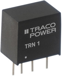 DC converter, 4.5-13.2 VDC, 1 W, 2 outputs, ±15 VDC, 80 % efficiency, TRN 1-0523