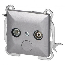 Gniazdo abonenckie RTV Pearl, 1,5dbt, GAP-P/K, antracyt,OR-OE-7712/RTV/K/A