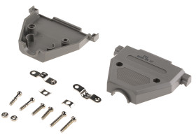 Osłona tylna D-Sub 37 -pinowe Termoplastyczny Proste Amphenol Communications Solutions C