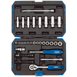 Draper 16355 1/4&quot; Sq. Dr. Metric Socket Set (47 Piece)