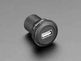 USB-A Jack to Micro-USB Jack Round Panel Mount Adapter