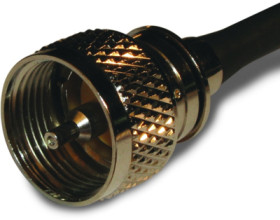 UHF plug 50 Ω, RG-58, RG-141, LMR-195, Belden 7806A, Belden 9311, solder connection, straight, 182103