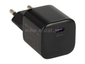 Ładowarka sieciowa 1x USB typ C 20W czarna,biała