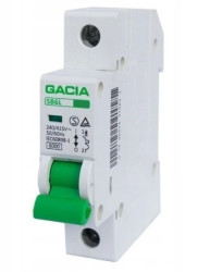 Wyłącznik nadprądowy C20 20A 1P 6kA AC GACIA