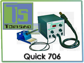 Quick 706 Zestaw lutowniczy (stacja 50W + HOT AIR 580W)